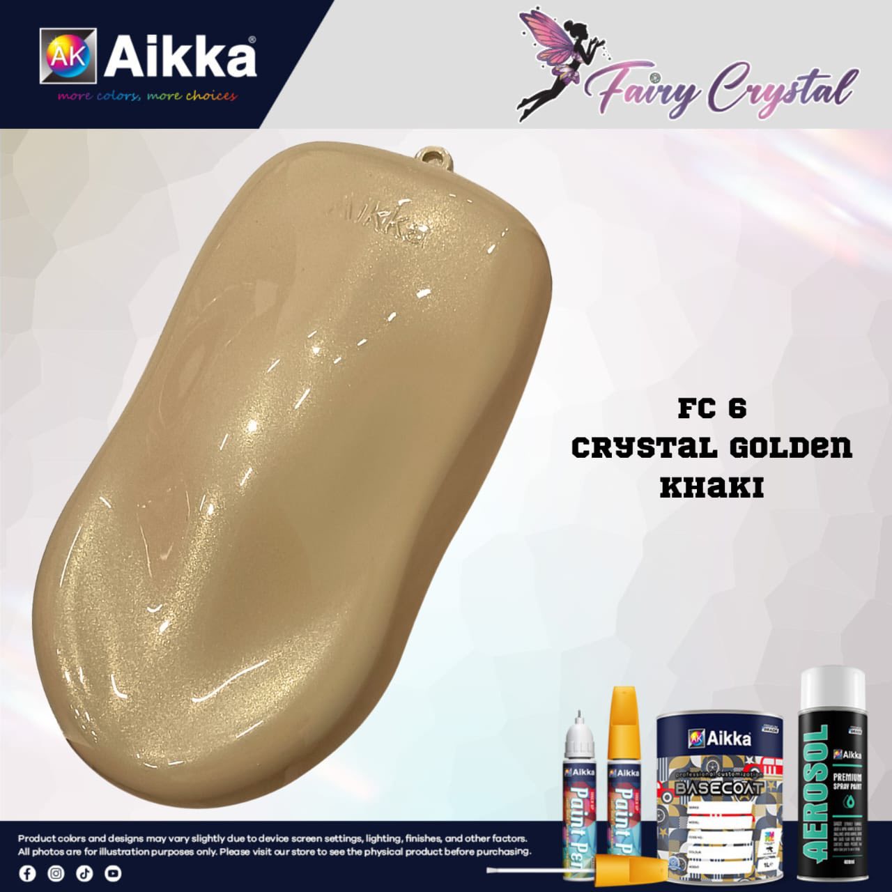 FC - PEINTURE FAIRY CRYSTAL SERIES AIKKA - 40 couleurs