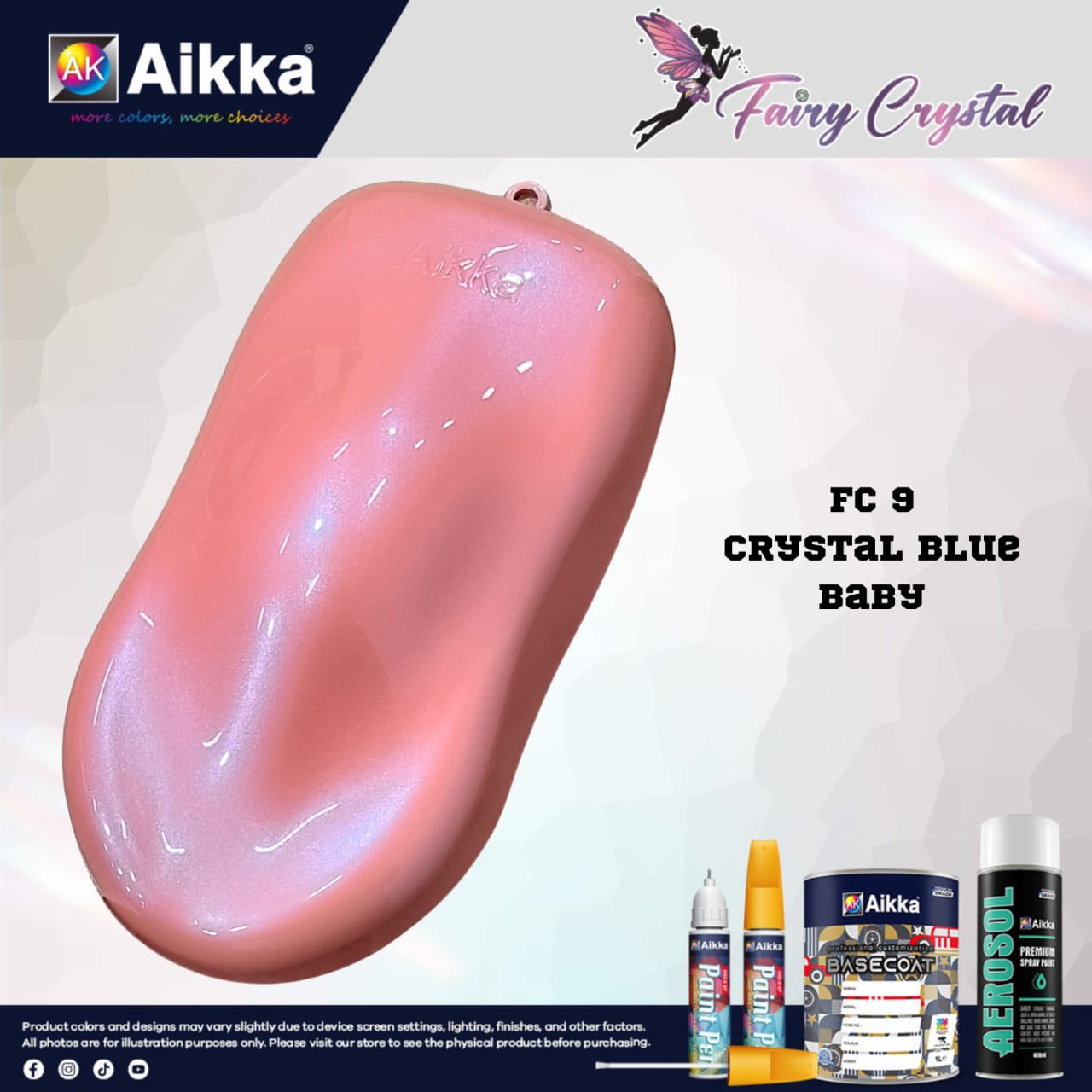 FC - PEINTURE FAIRY CRYSTAL SERIES AIKKA - 40 couleurs