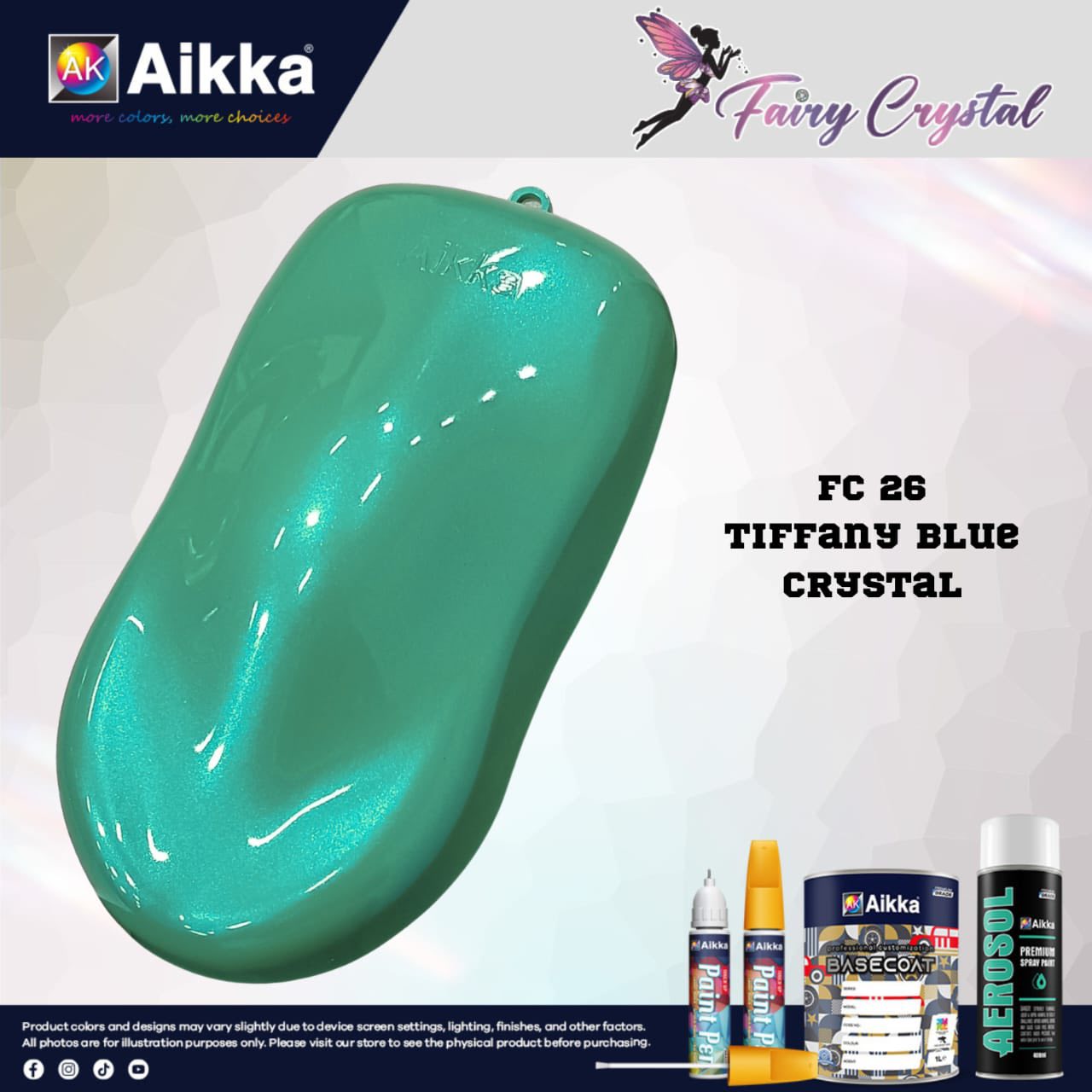 FC - PEINTURE FAIRY CRYSTAL SERIES AIKKA - 40 couleurs