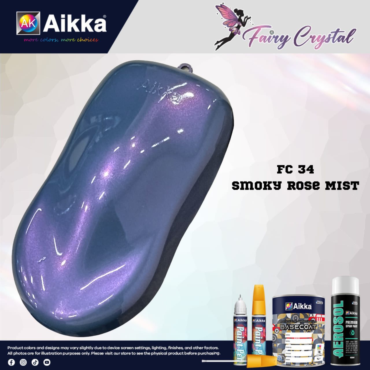 FC - PEINTURE FAIRY CRYSTAL SERIES AIKKA - 40 couleurs