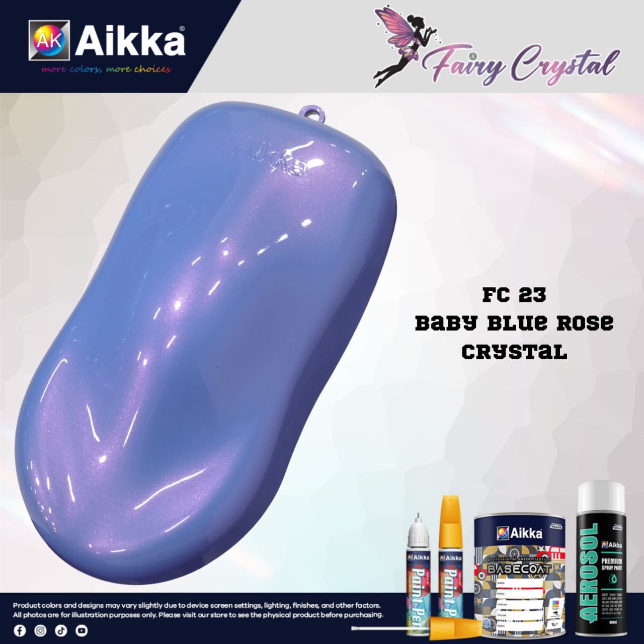 FC - PEINTURE FAIRY CRYSTAL SERIES AIKKA - 40 couleurs