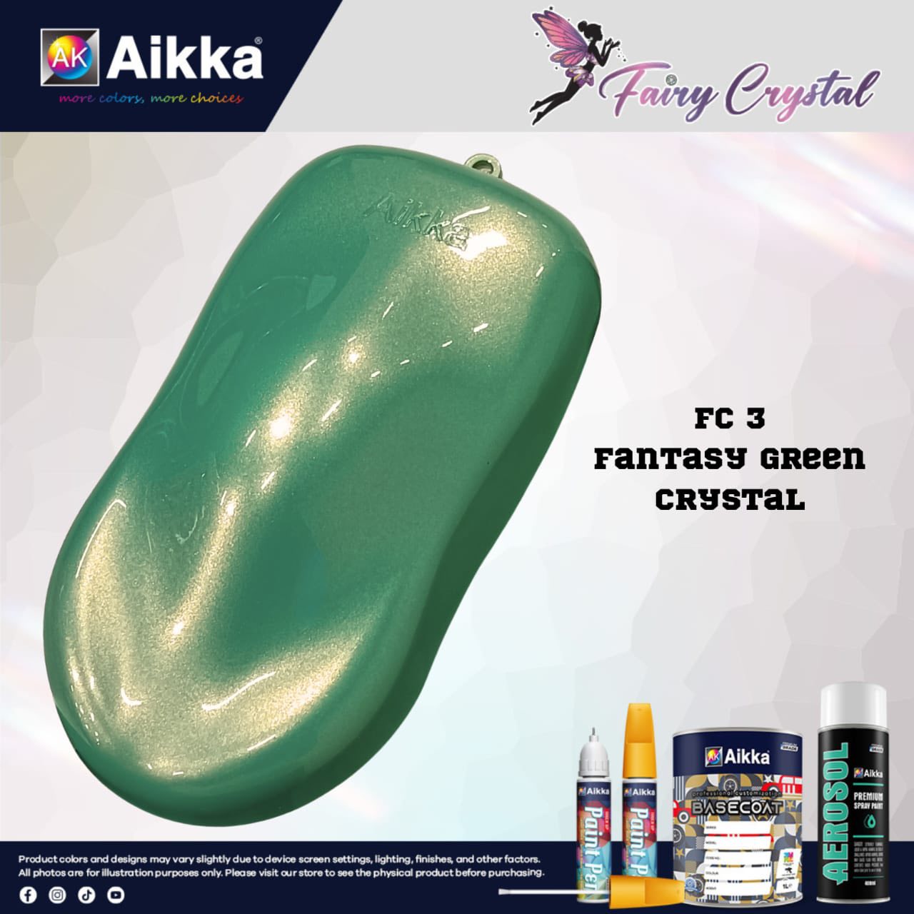 FC - PEINTURE FAIRY CRYSTAL SERIES AIKKA - 40 couleurs