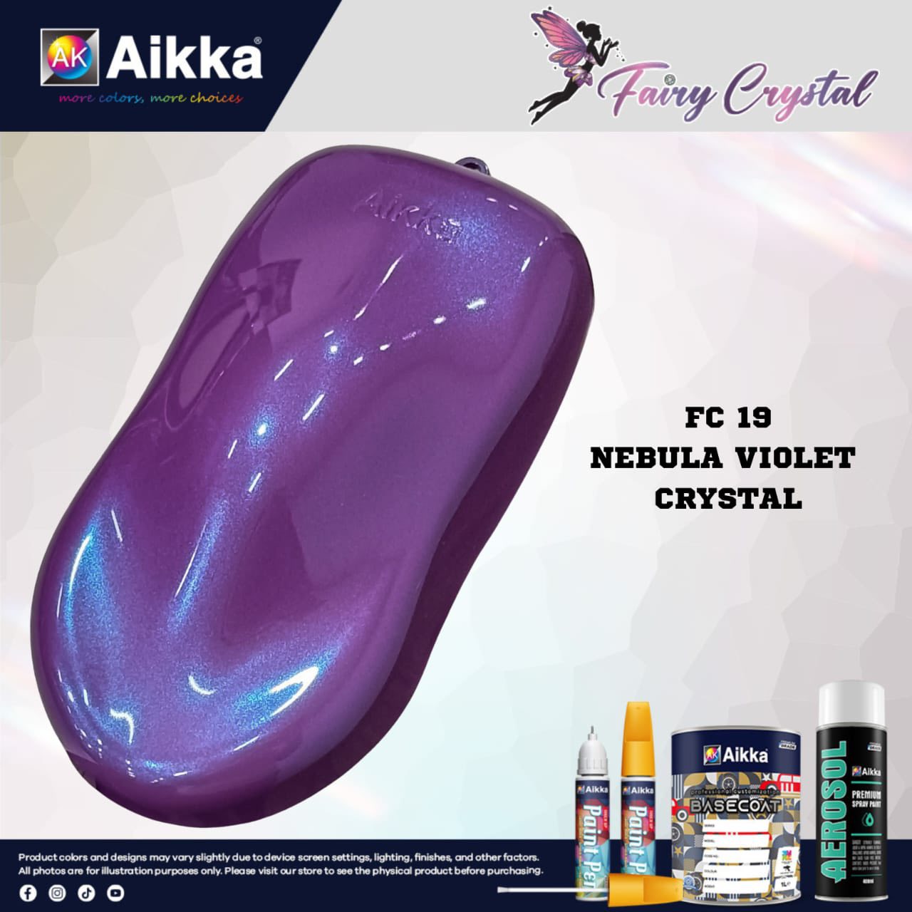 FC - PEINTURE FAIRY CRYSTAL SERIES AIKKA - 40 couleurs