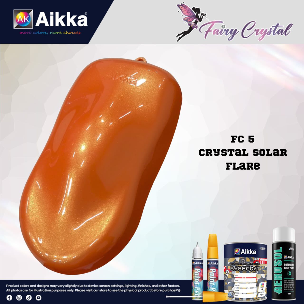 FC - PEINTURE FAIRY CRYSTAL SERIES AIKKA - 40 couleurs