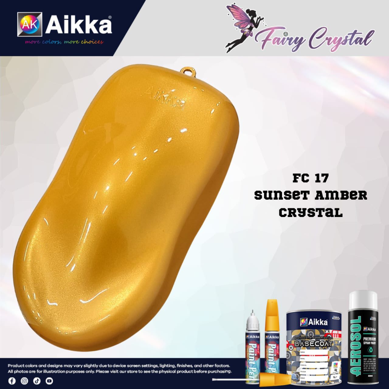FC - PEINTURE FAIRY CRYSTAL SERIES AIKKA - 40 couleurs