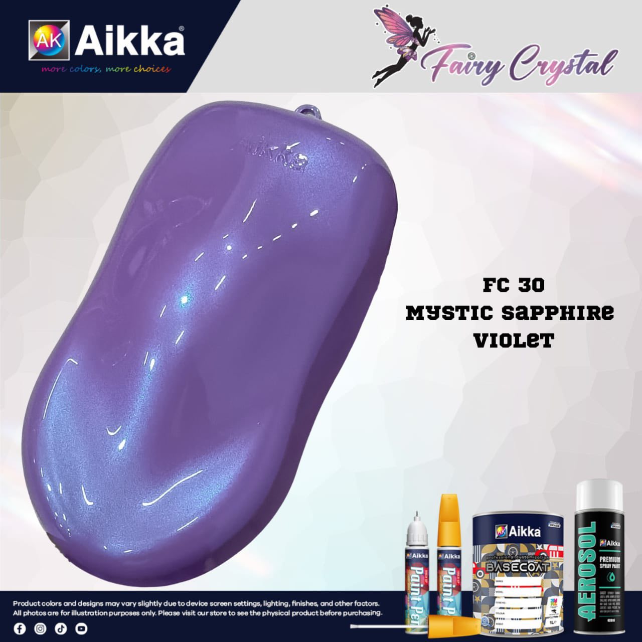 FC - PEINTURE FAIRY CRYSTAL SERIES AIKKA - 40 couleurs
