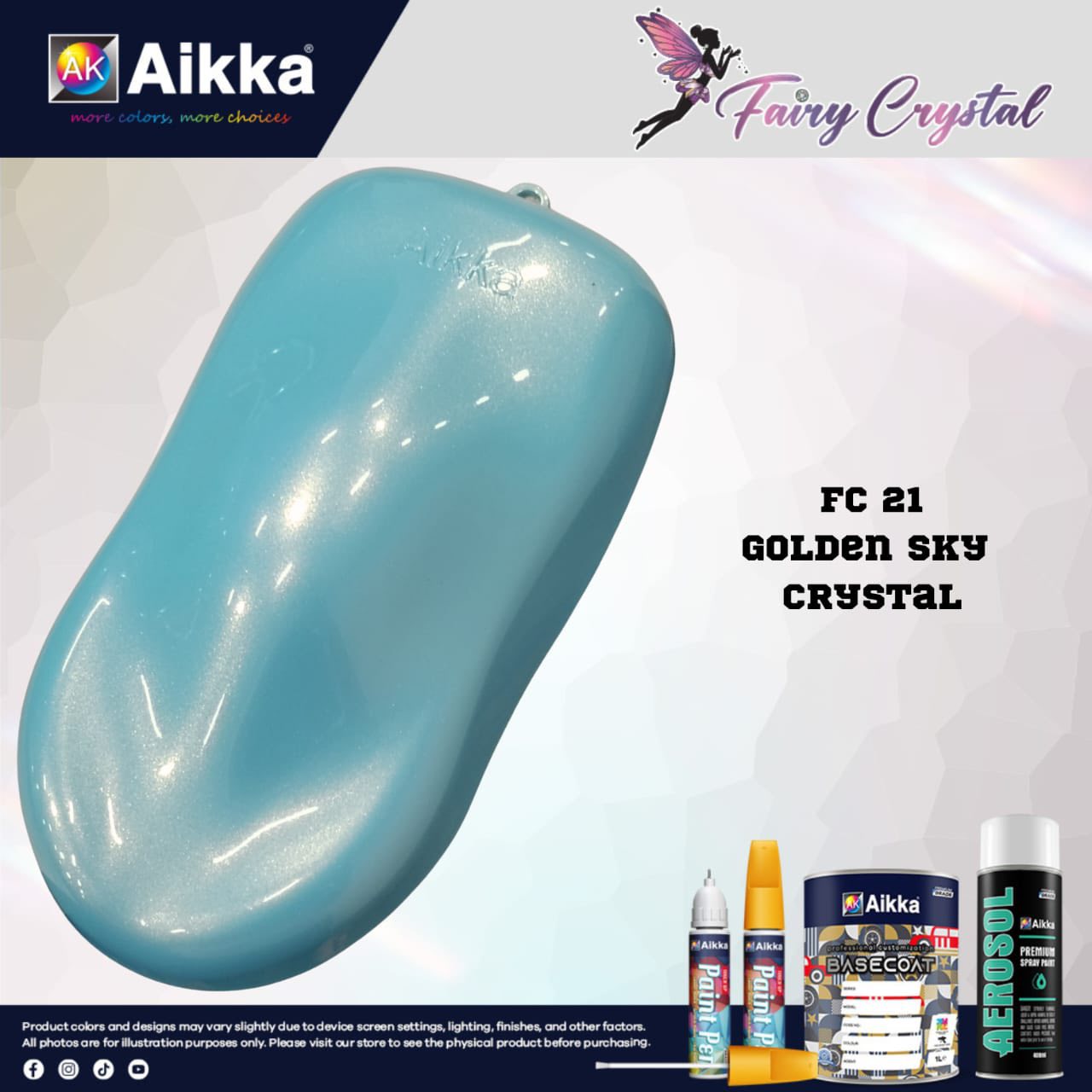 FC - PEINTURE FAIRY CRYSTAL SERIES AIKKA - 40 couleurs