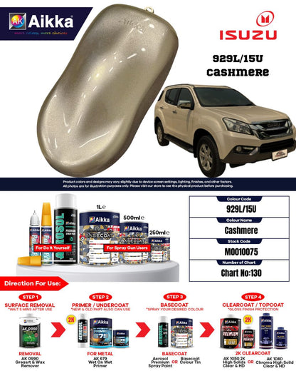 ISUZU - TEINTES ORIGINE CONSTRUCTEUR ISUZU - 130 teintes