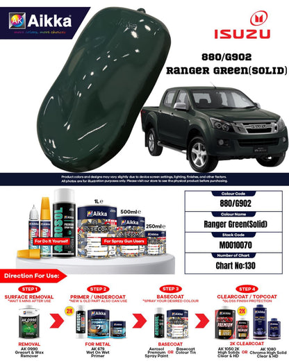 ISUZU - TEINTES ORIGINE CONSTRUCTEUR ISUZU - 130 teintes