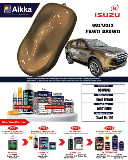 ISUZU - TEINTES ORIGINE CONSTRUCTEUR ISUZU - 130 teintes
