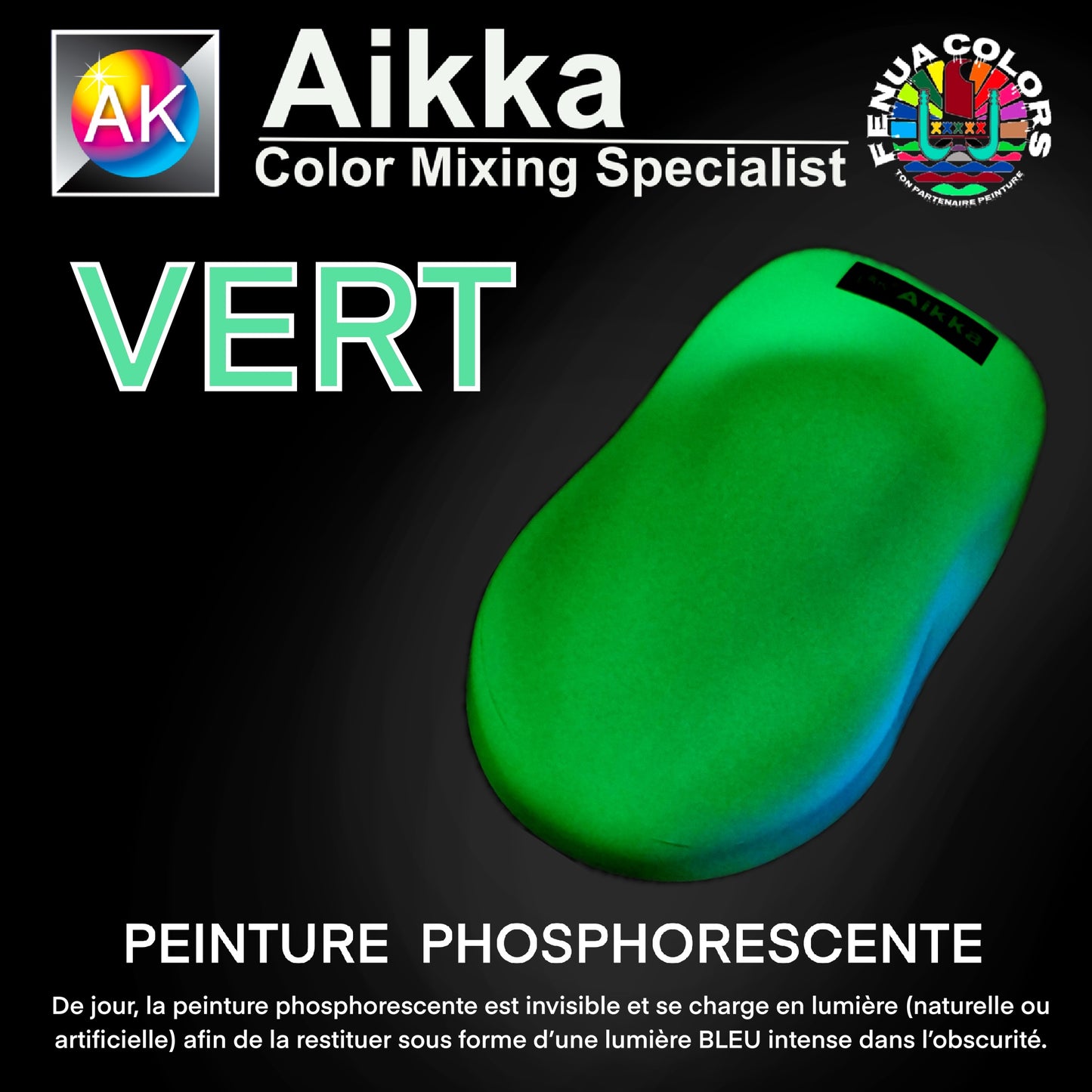 PEINTURE PHOSPHORESCENTE - 2 couleurs