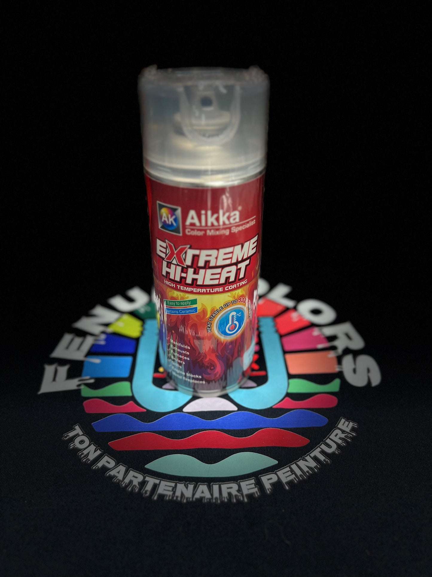 EPH2 - AEROSOL PEINTURE HAUTE TEMPERATURE NOIR SATINE 400ML